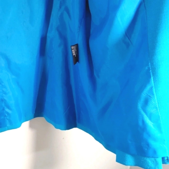Vintage Sasson Blazer Jacket Aqua Blue Paris New York City Turquoise 80s - Picture 10 of 16